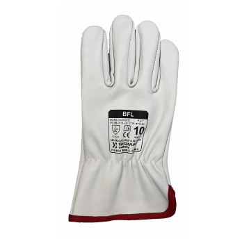 Rękawice BFL ze skory bydlecej, białe